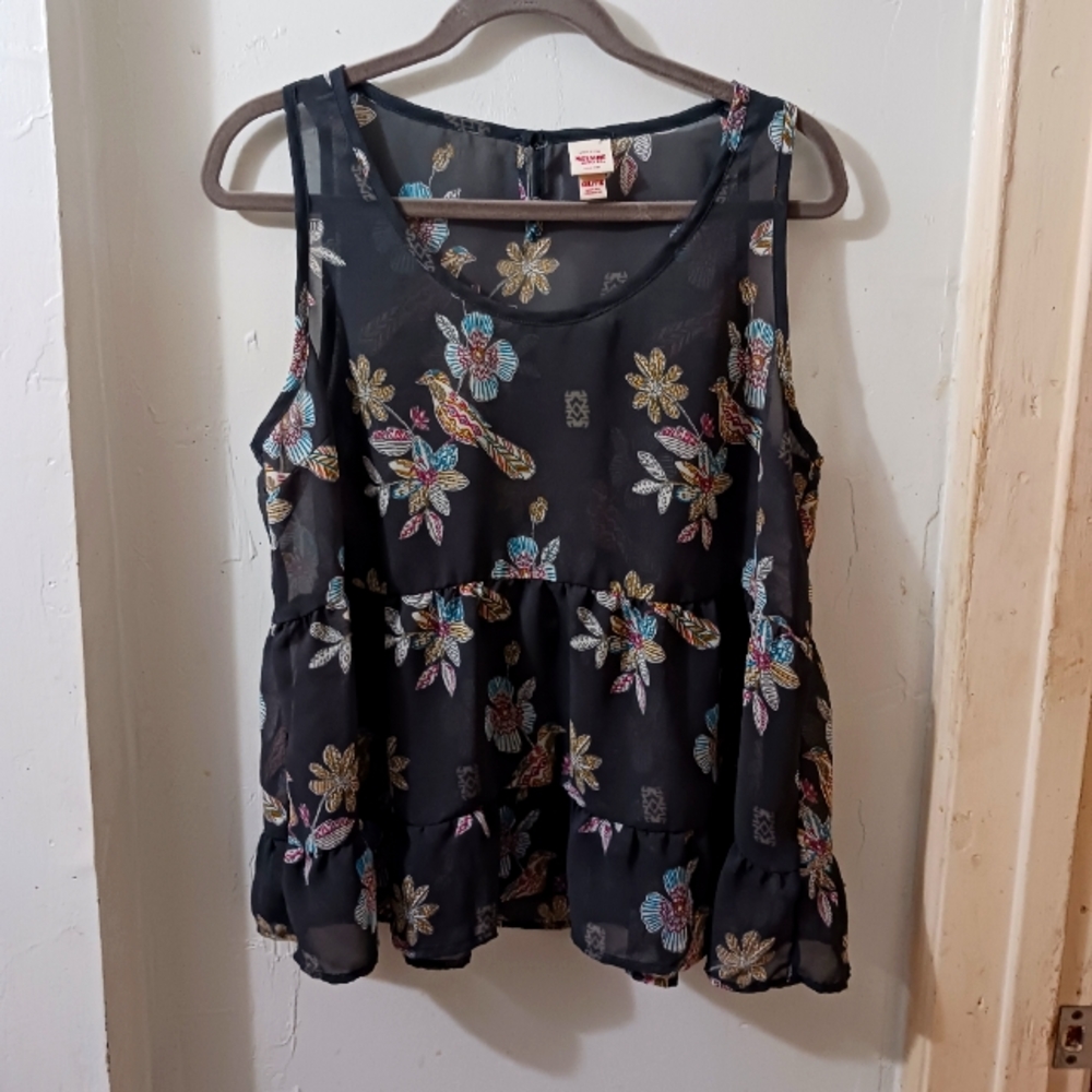 Mossimo sheer gray top